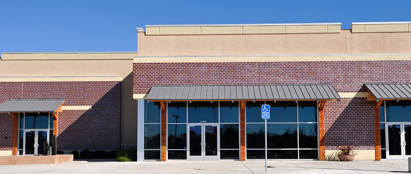 Stripmall with Glass Storefronts